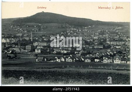 Vue sur Warnsdorf et sur Spitzberg Warnsdorf. Vue sur Warnsdorf U-. d. Spitzberg Banque D'Images