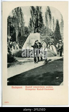 Kronprinz Rudolf - Monument de Budapest. Monument Kronprinz-Rudolf (1908) Banque D'Images