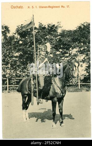 Pilote du régiment Ulana No. 17 Oschatz. Pilote de K. S. 1. Ulana Regiment No 17 Banque D'Images