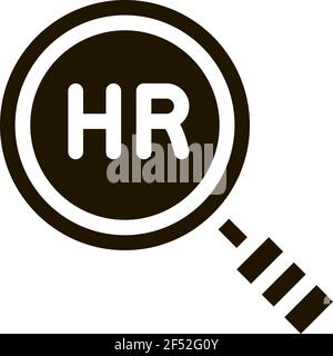 Icône de recherche en ressources humaines Vector Glyph Illustration Illustration de Vecteur