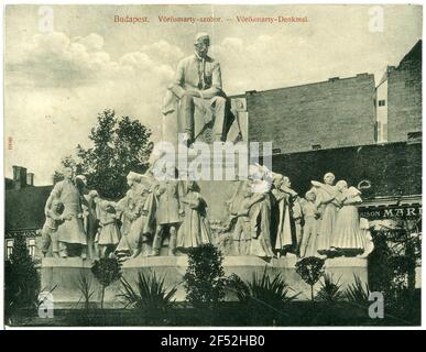 Vörösmarty - monument de Budapest. Vörösmarty-Denk (1908) Banque D'Images