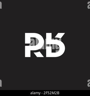 lettre abstraite rb simple géométrique simple symbole plat logo vecteur Illustration de Vecteur