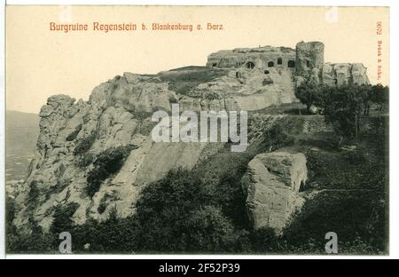 Les ruines du château de Burg Regenstein Banque D'Images