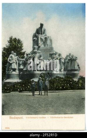 Vörösmarty Monument Budapest. Vörösmarty-Denk (1908) Banque D'Images