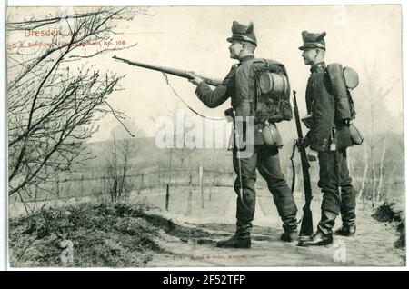 Royal Saxon protection Regiment no 108 Dresde. K. S. Protect - Régiment no 108 Banque D'Images