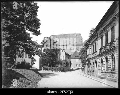 Leisnig. Entrée au château de Mildenstein Banque D'Images