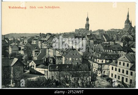 Vue depuis la tour Waldenburg. Vue depuis la tour du château Banque D'Images