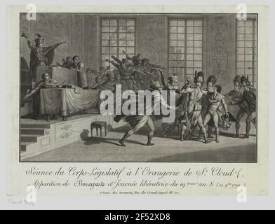 Le général Bonaparte devant le Conseil des cinq cent Banque D'Images