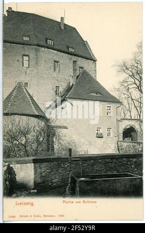 Au château de Leisnig. Am Schloss Banque D'Images