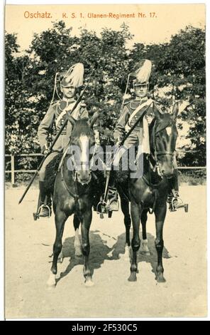 Pilote du régiment Ulana No. 17 Oschatz. Pilote de K. S. 1. Ulana Regiment No 17 Banque D'Images