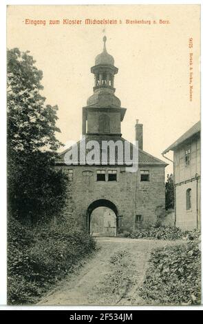 Entrée au monastère de Michaelstein Blankenburg. Entrée au monastère de Michaelstein Banque D'Images