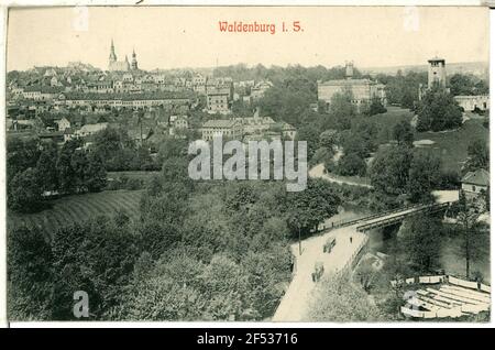 Vue sur le château et la ville de Waldenburg. Vue sur le château et la ville Banque D'Images