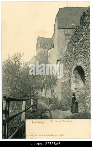 Au château de Leisnig. Am Schloss Banque D'Images