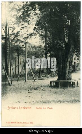Im Schloßpark Lockwitz. Dans le parc du château Banque D'Images