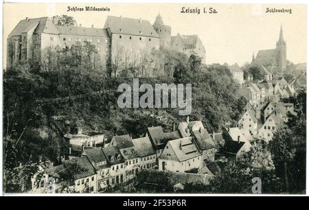 Schloßberg et Mildenstein Leisnig fermé. Schlossberg U. Château de Mildenstein Banque D'Images