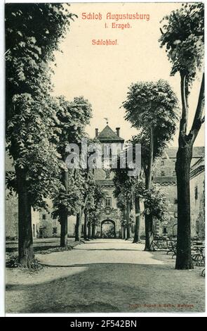 Château Jagdschloss Augustusburg. Schlosshof Banque D'Images