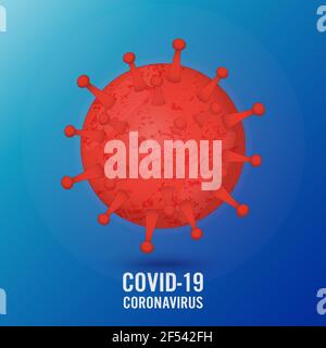Virus Covid-19 Nouveau coronavirus 2019. Concept d'éclosion du coronavirus. Infection du coronavirus covid. Alerte mondiale en cas de pandémie. Épidémie de Covid-19. Illustration de Vecteur