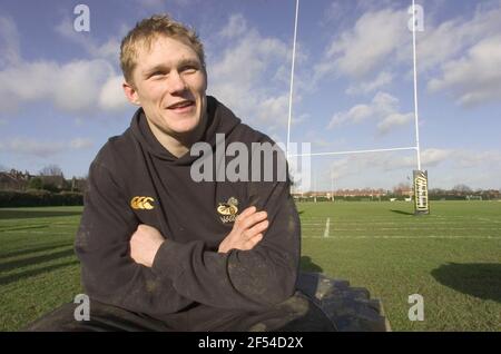 JOSH LEWSEY DE WASPS ET ANGLETERRE 12/1/2005 PHOTO DAVID ASHDOWNRUGBY Banque D'Images