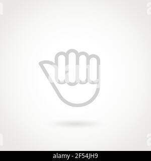 Icône main de contour. Concept de geste. Illustration vectorielle, conception plate Illustration de Vecteur