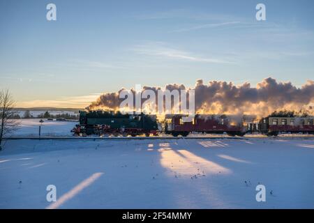 Géographie / Voyage, Allemagne, Saxe-Anhalt, chemin de fer Trans-Harz des montagnes du Harz train à voie étroite, droits supplémentaires-Clearance-Info-non-disponible Banque D'Images