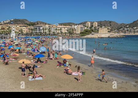 Géographie / voyage, Espagne, plage de Moraira, province d'Alicante, Costa Blanca, Informations-droits-autorisations-supplémentaires-non-disponibles Banque D'Images