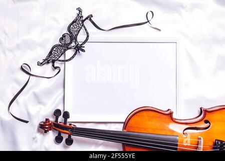 Masque de carnaval en dentelle pour violon et mascarade Banque D'Images