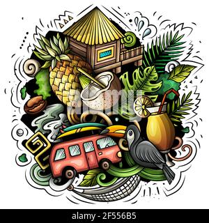 Motif hawaïen vectoriel Illustration de Vecteur