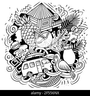 Motif hawaïen vectoriel Illustration de Vecteur