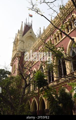 La haute Cour de Calcutta, Kolkata, Bengale-Occidental, Inde. C'est la plus ancienne haute Cour d'Inde. Il a été établi le 1er juillet 1862 sous la haute Cour. Banque D'Images