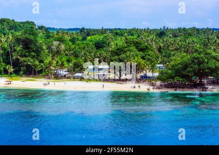 Océanie, Papouasie-Nouvelle-Guinée, Iles Trobriennes, Ile de Kiriwina (anciennement Boyowa), Plage et station balnéaire Banque D'Images