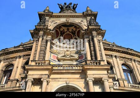 Semperoper - Opéra de Dresde. Saxe, Allemagne, Europe. Banque D'Images