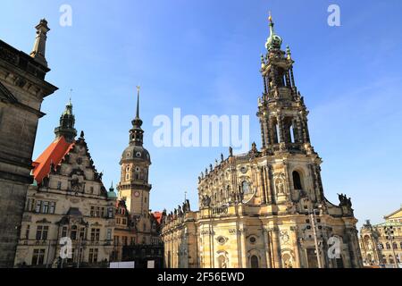 L'ancienne ville de Dresde. Saxe, Allemagne, Europe. Banque D'Images