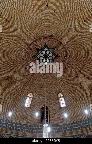 Église orthodoxe de la Vierge Marie Syriaque à Diyarbakir, Turquie. Un détail du plafond de l'église. Banque D'Images