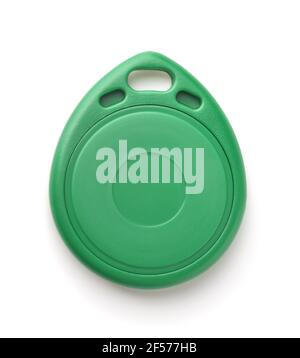 Vue avant de la télécommande d'interphone vidéo en plastique isolée blanc Banque D'Images