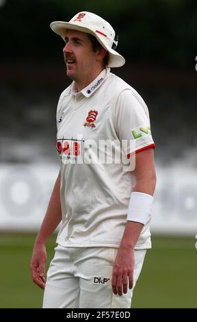 Chelmsford, Royaume-Uni. 24 mars 2021. CHELMSFORD ANGLETERRE - MARS 24: Matt Quinn d'Essex pendant la deuxième journée amicale de 2 match entre le CCC d'Essex et le CCC de Lancashire au terrain du comté de Cloudfm le 24 mars 2021 à Chelmsford, Angleterre crédit: Action Foto Sport/Alamy Live News Banque D'Images