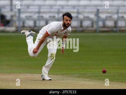 Chelmsford, Royaume-Uni. 24 mars 2021. CHELMSFORD ANGLETERRE - MARS 24: Eshun Kalley d'Essex pendant la deuxième journée amicale de 2 match entre le CCC d'Essex et le CCC de Lancashire au terrain du comté de Cloudfm le 24 mars 2021 à Chelmsford, Angleterre crédit: Action Foto Sport/Alamy Live News Banque D'Images