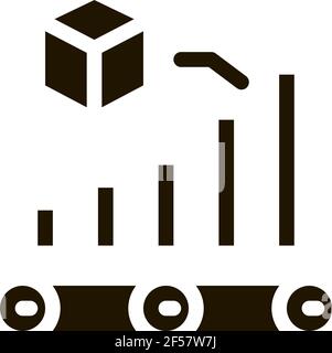 Emballage en stock icône vecteur glyphe Illustration Illustration de Vecteur