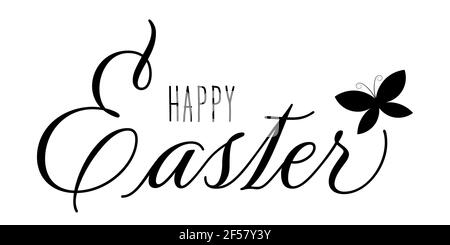 Motif de citation calligraphique de Pâques heureux Illustration de Vecteur