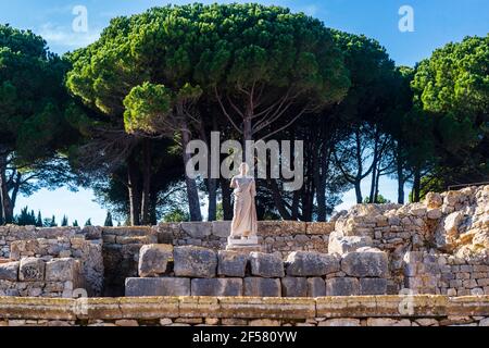 Site archéologique grec / romain d'Ampuries, Gérone, Catalogne, Espagne. Banque D'Images