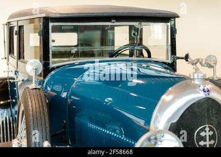 Moscou. Russie. Février 2020. Exposition de voitures rétro. Ancienne voiture Lorraine-Dietrich B36 à partir de 1928 Banque D'Images