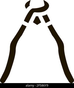 Icône pince illustration du glyphe vectoriel Illustration de Vecteur