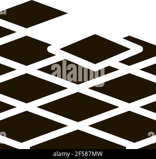 Pose de carreaux de sol icône Vector Glyph Illustration Illustration de Vecteur