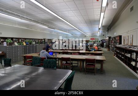 Vue intérieure de la branche principale de la bibliothèque Carnegie De Pittsburgh dans le quartier d'Oakland.Pittsburgh.Pennsylvania.USA Banque D'Images