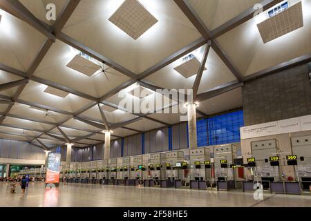 Malaga, Espagne - 28 juillet 2018 : terminal 3 à l'aéroport de Malaga en Espagne. Banque D'Images