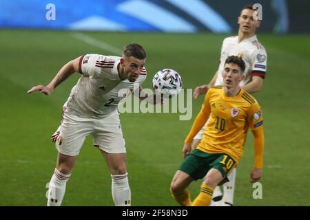 Toby Alderweireld de Belgique lors de la coupe du monde de la FIFA 2022, match de football du groupe des qualificatifs E entre la Belgique et le pays de Galles le 24 mars 2021 au King Power à Den Dreef Stadion à Louvain, Belgique - photo Laurent Lairys / DPPI Banque D'Images