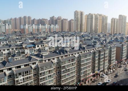 Construction de logements dans le centre de Datong, Shanxi, Chine. Banque D'Images