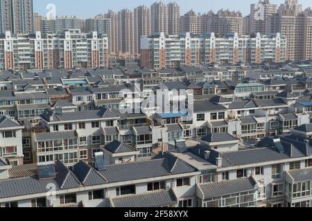 Construction de logements dans le centre de Datong, Shanxi, Chine. Banque D'Images