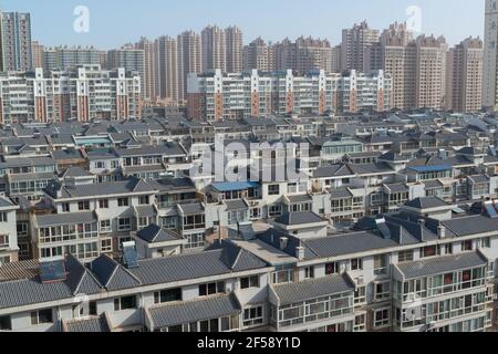 Construction de logements dans le centre de Datong, Shanxi, Chine. Banque D'Images