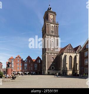 Géographie / voyage, Allemagne, Rhénanie-du-Nord-Westphalie, pays de Munsterland, Coesfeld, Marketplace, St. Lambert C, droits supplémentaires-autorisation-Info-non-disponible Banque D'Images