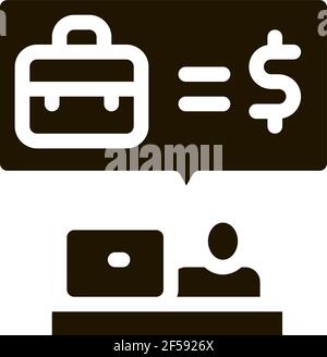 Realtor services for Money icône Vector Glyph Illustration Illustration de Vecteur